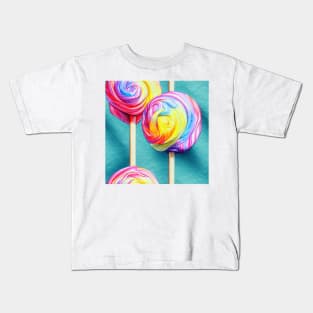 Watercolor lollipop pattern Kids T-Shirt